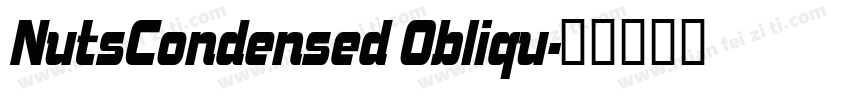 NutsCondensed Obliqu字体转换